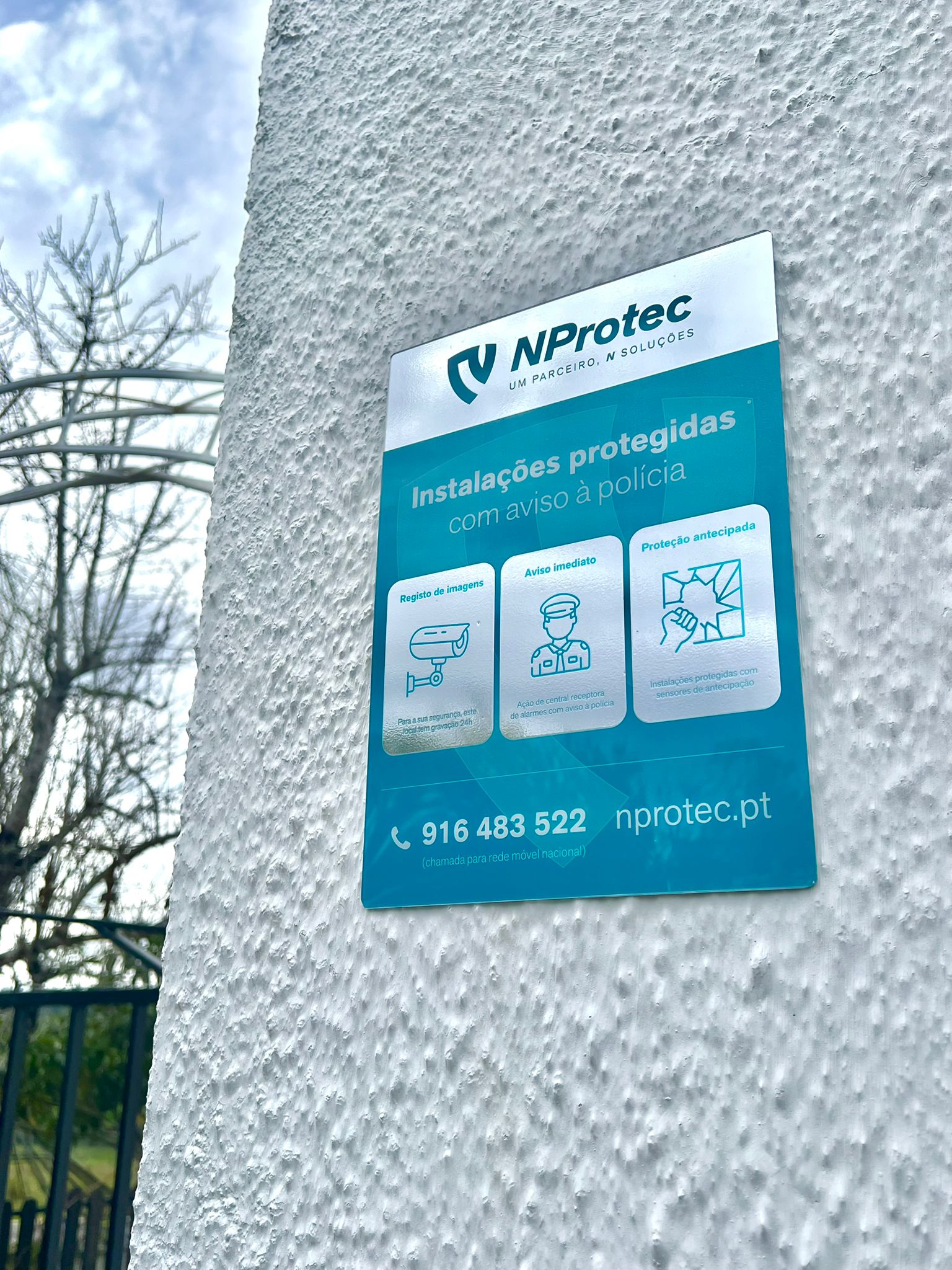 Placa NProtec - Instalações protegidas